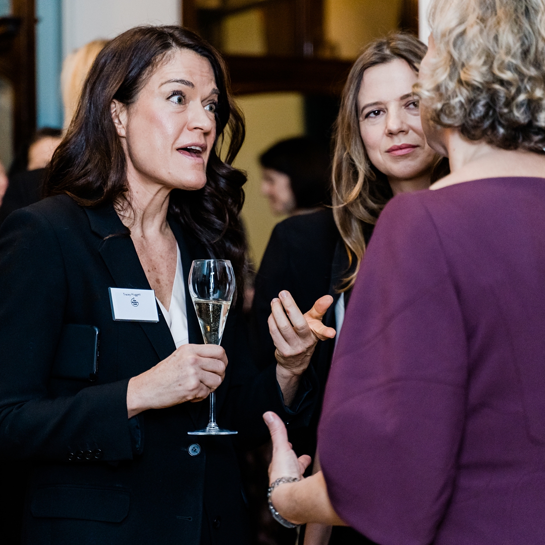 Networking photographs at an event in London
